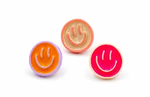 Broches smiley roze