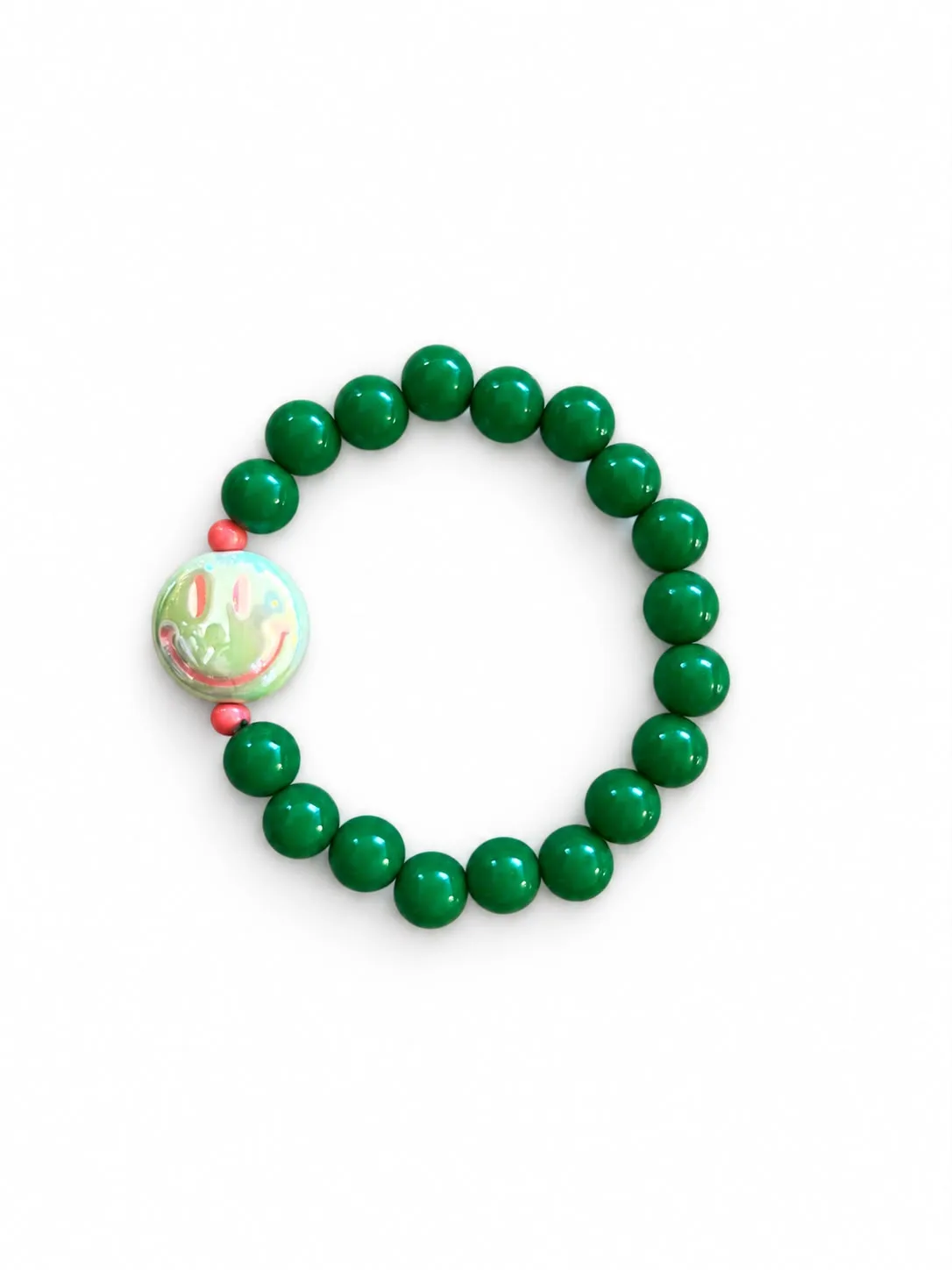 Armband groene smiley — Kindersieraden — Colori Ribelle