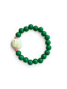 Armband groene smiley
