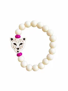 Armband panter creme