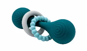 Siliconen rammelaar blauw