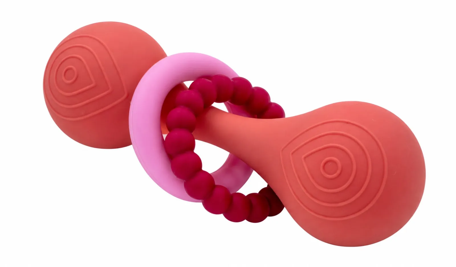 Siliconen rammelaar roze — Baby accessoires — Colori Ribelle