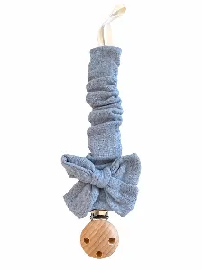 Speenkoord strik blauw