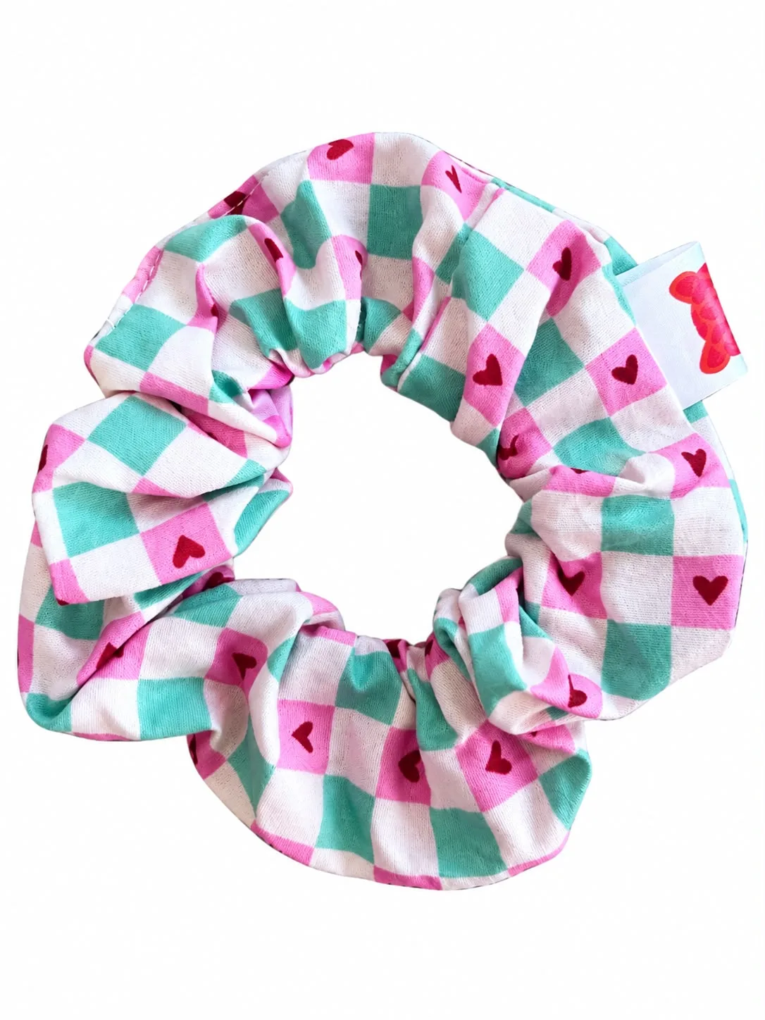Scrunchie green hearts — Scrunchies — Colori Ribelle