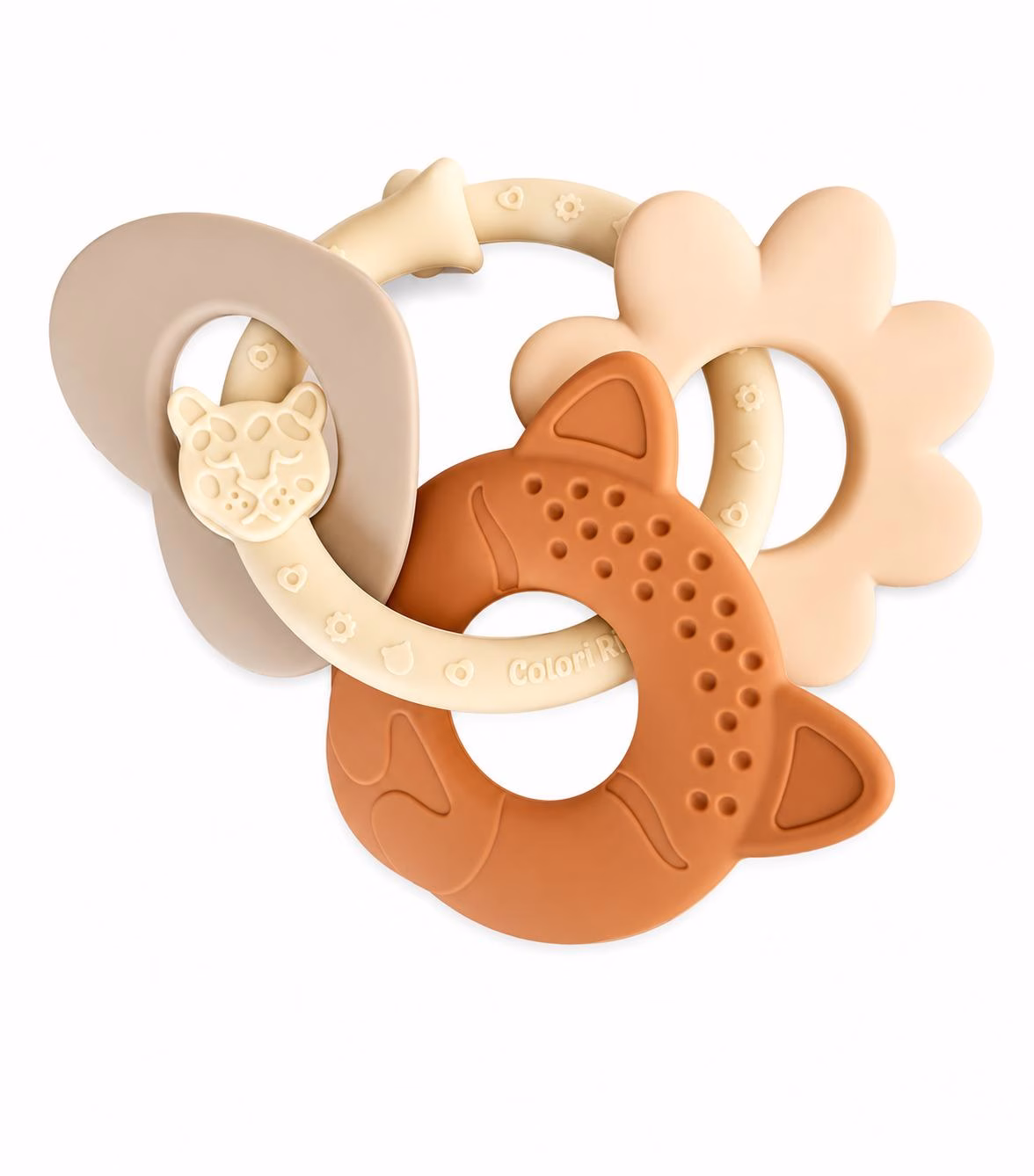 Siliconen bijtring panter naturel — Baby accessoires — Colori Ribelle