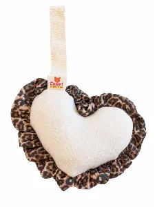 Speenknuffel heart beige/leopard