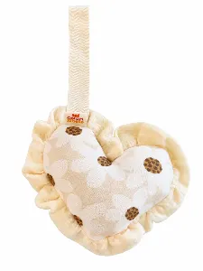 Speenknuffel heart beige/flowers