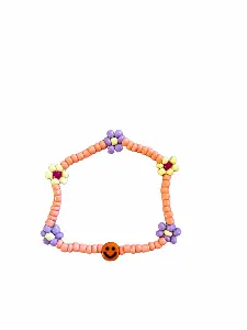 Armband bloemen oranje