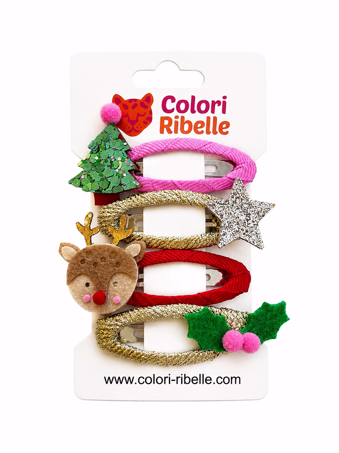 Haarspeldjes kerst set van 4 — Haaraccessoires — Colori Ribelle