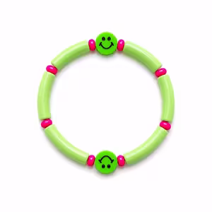 Armband tube groen met smiley