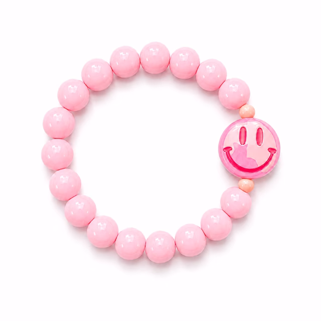 Armband smiley roze — Kindersieraden — Colori Ribelle