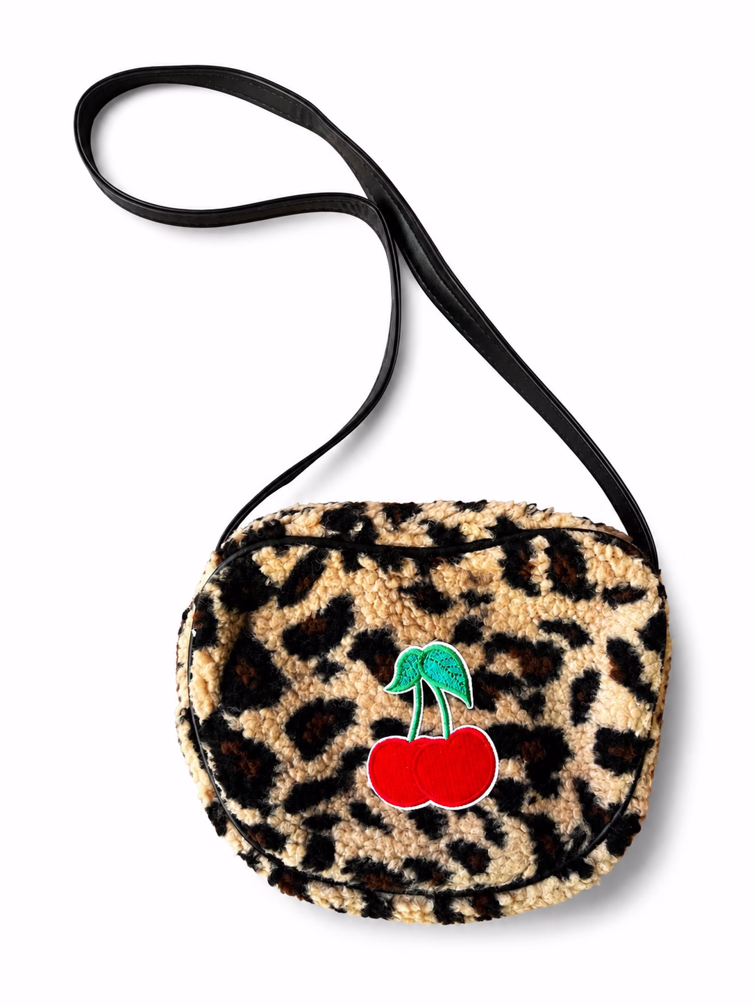 Tasje leopard met kersje — Tassen — Colori Ribelle