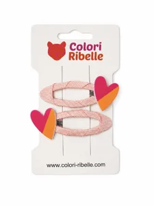 Haarspeldjes pink/orange