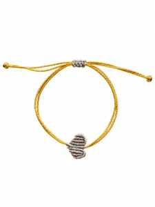 Armband heart glitter silver