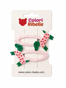 Haarspeldjes dog green pink dots